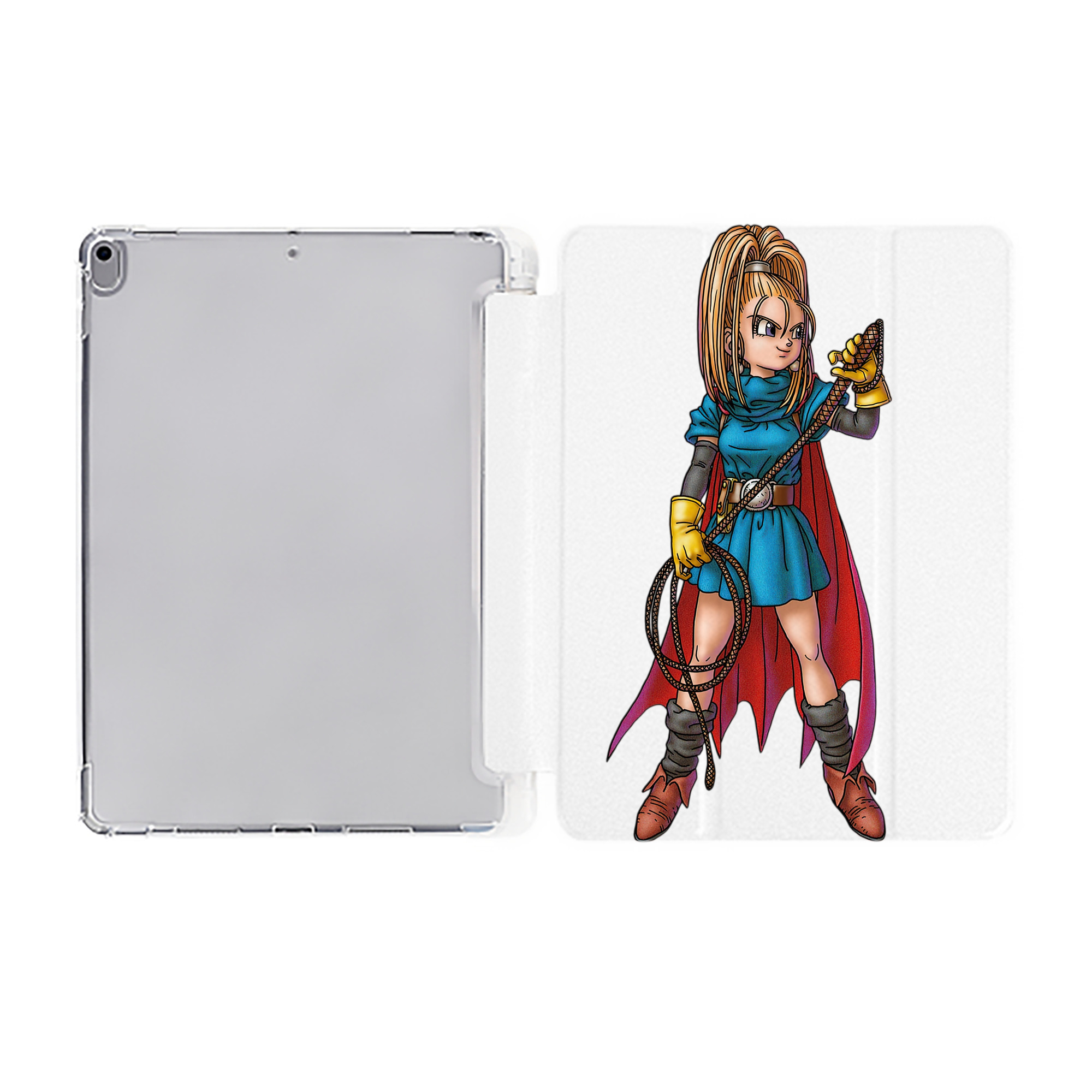 （画像用） ドラゴンクエスト Doragon Kuesuto Dragon Quest IPad ケース ペン収納付き 三つ折りスタンド PUレザー×シリコン 対応機種9.5/10.5/10.9インチ
